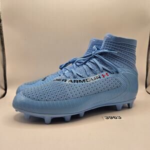 UNDER ARMOUR MEN'S 11.5 FOOTBALL CLEATS HIGHLIGHT MC KNIT BLUE NWOB 3028000-403